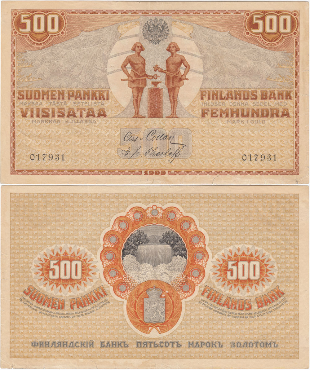 500 Markkaa 1909 017931 kl.4